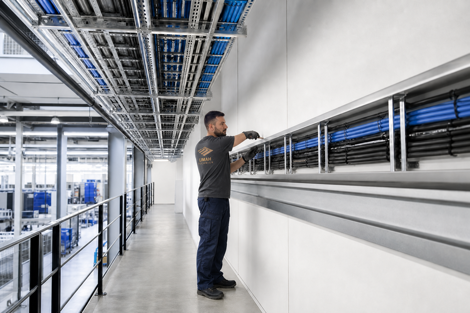 Cable tray and cable duct installation