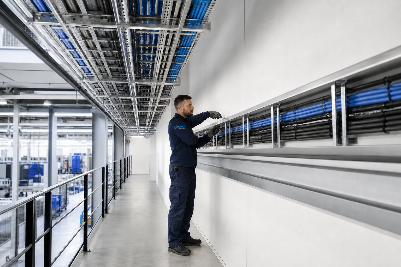 Cable tray and cable duct installation