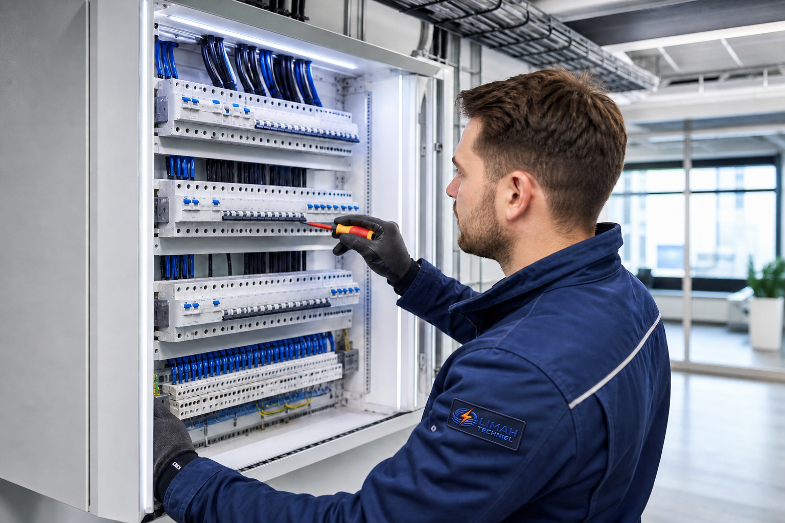 Electrical installation and distribution cabinet